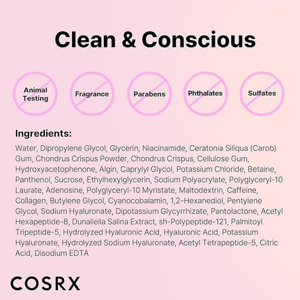 COSRX Pink Peptides Collagen Lifting Glow Hydrogel Face Masks Skincare 3 EA, Collagen Face Mask, Travel Essentials, Overnight Face Mask, Korean SkinCare
