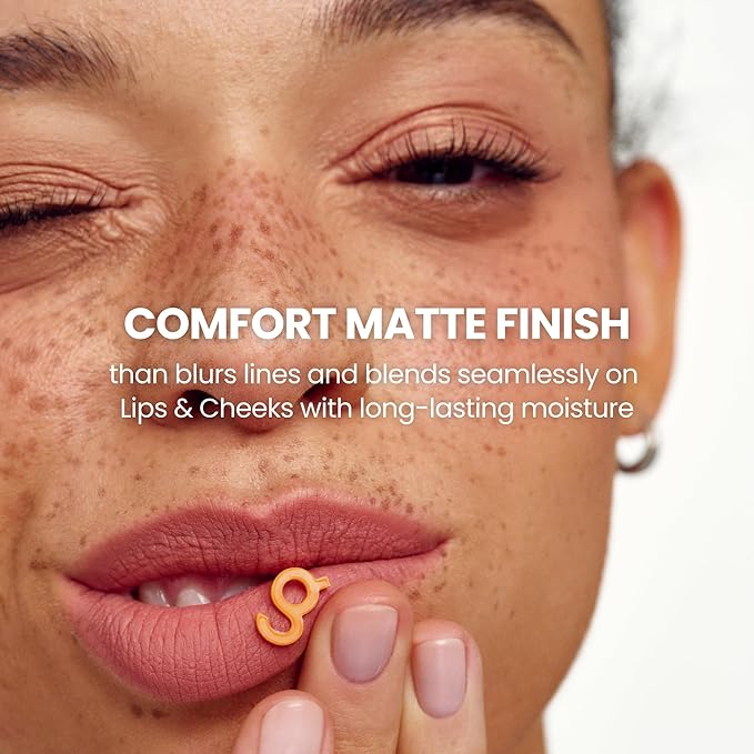 COLORGRAM NUDE BLUR TINT 05 VINTAGE RED | Soft Velvet Matte Lip Stain & Cheek Tint | Lightweight Blurring Tint for a Smooth & Airbrushed Finish | 24H Hydration, Long-Lasting & Non-Sticky Formula