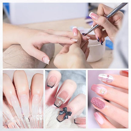 75ml/2.5fl.oz Acrylic Liquid Monomer Kit Nail Liquid Monomer Acrylic Nail Liquid Manicure Nail Art Tool Acrylic Liquid with 75ml 2.5FL.OZ Nail Brush Cleaner for Beginner