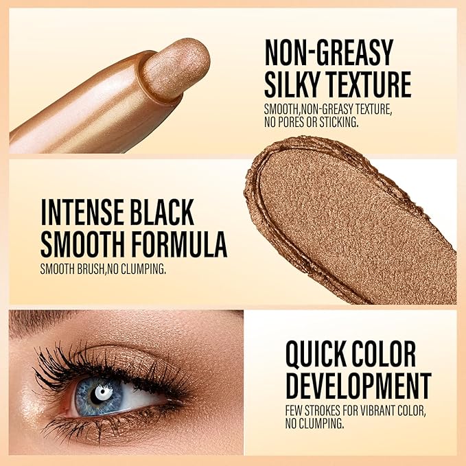 LANGMANNI Eyeshadow Stick, 6 PCS Waterproof Multi-Color Eyeshadow Pen Set, Creamy Long-Lasting Eye Makeup Kit, Natural & Shimmer Shades Contour Stick, Perfect Gifts For Women (#C)