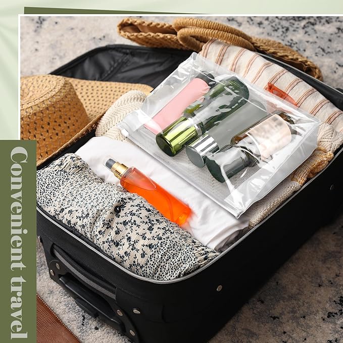 Xuniea 50 Pcs Mini Clear Makeup Bag Small Clear Zipper Pouch Travel Plastic Cosmetic Organizer Waterproof for Toiletries Swimsuit Bikini Bathing Suit(11'',Transparent)