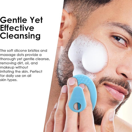 4 Pack INNERNEED Silicone Face Scrubber for Deep Cleansing and Exfoliation – Soft Facial Cleansing Brush, Gentle for All Skin Types, Blackhead Remover, Portable