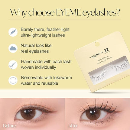 EYEME Eyelash x Artist Collaboration NO.02 – 5 Set Pack, Lightweight False Eyelashes, Wispy Lashes for a Flawless Natural Look, Perfect for Daily Wear & Comfortable Fit, K-Beauty