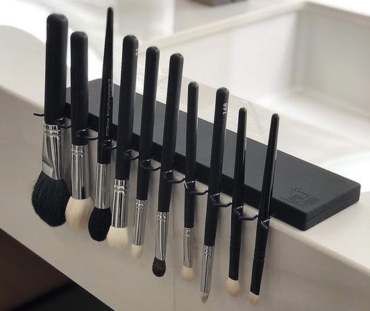 Makeup Brush Drying Rack - The Brush Bar - Makeup Brush Organizer - Portable Makeup Brush Holder - Makeup Brush Holders for Vanity - Space-Saving Makeup Brush Holder Organizer - Dries Brushes Quickly