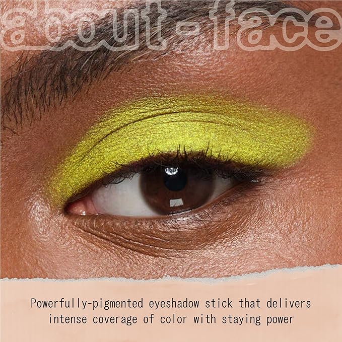 about-face Shadowstick – Long-Wear Cream Eyeshadow Stick – Matte & Pearly Finishes – Vegan, Cruelty-Free, Clean Beauty – 0.049 oz (Acidic- Pearly Chartreuse)