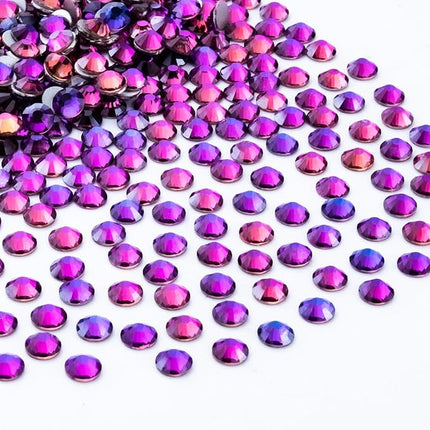 1440Pcs Purple Velvet Crystal Rhinestones,Glass Flatback Rhinestones Gemstones for Nail Face Makeup Art Crafts Clothes Decoration - (SS20,4.8mm,Purple Velvet)