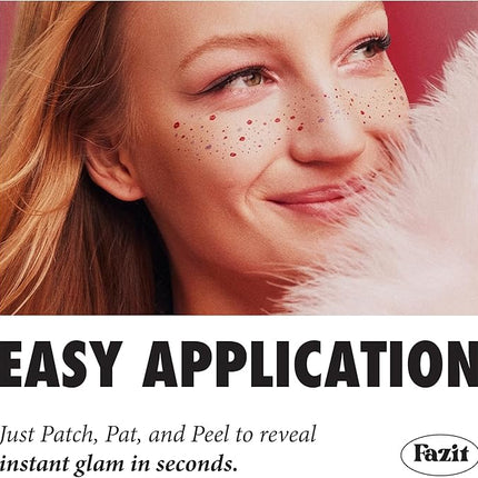 Fazit Makeup Patches - Smooch Speckles - Glow Up Make-Up Patches - Cute Glitter Makeup Accessories for Women - Cosmetic Glitter for Face