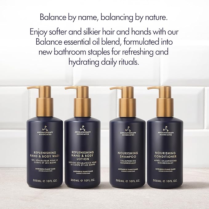 Aromatherapy Associates Replenishing Hand and Body Wash for Women & Men, Moisturizing Liquid Hand Soap & Bath Wash with Pump, Skin Care for All Skin Types, 10 fl. oz.