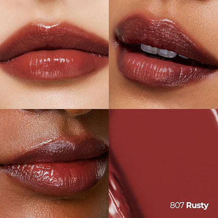 Laka Devil Lip, 3.7g/0.13oz, Vivid color Lipstick, Long-Lasting Bold Stian, Hydrating & Melting Glow with Non-Creasing, K-Beauty (#807 Rusty)