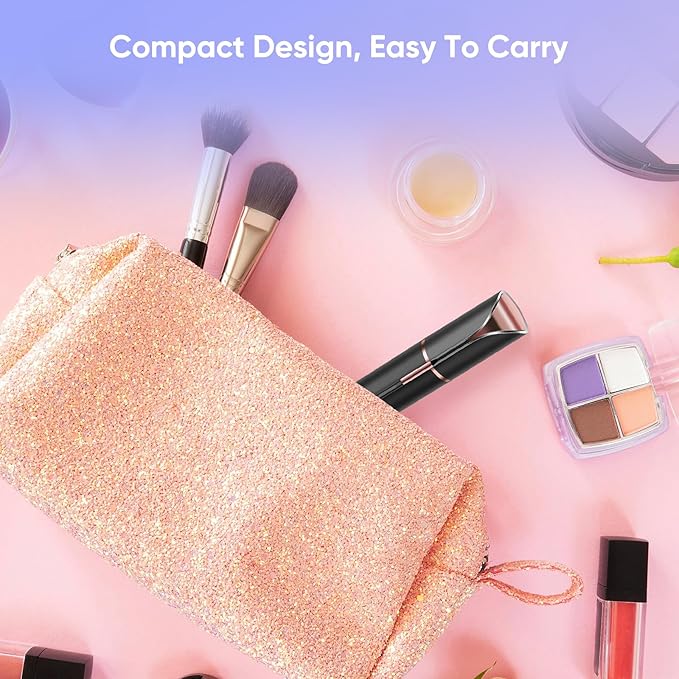 Facial Hair Remover for Women, Device, Remover Women Face, Finishing Touch Upper Lips, Chin & Cheeks, USB Rechargeable with LED LightIncluded Two Replacement Heads (Black)