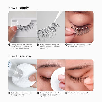 KISS Lash Couture LuXtensions Collection False Eyelashes, Flat Lash Technology, Super Slim Lash Band, Real Lash Extension Fibers, Reusable, Style ‘Royal Satin’, 10mm,1 Pair Strip Lashes