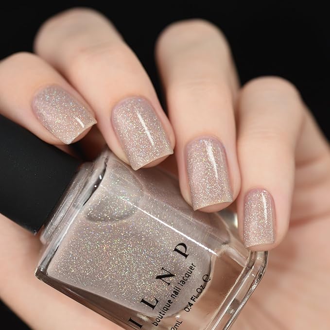 ILNP Manor House - Taupe Holographic Sheer Jelly Nail Polish