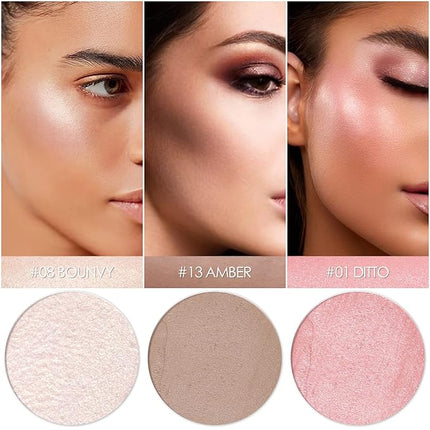 FALOCUTUS 3 Pcs FAIR Contour Stick Set,Cream Blush & Highlighter Bronzer Pen,Long Lasting & Smooth Natural Face Contouring Illuminator,Professional Makeup Kit for All Skin