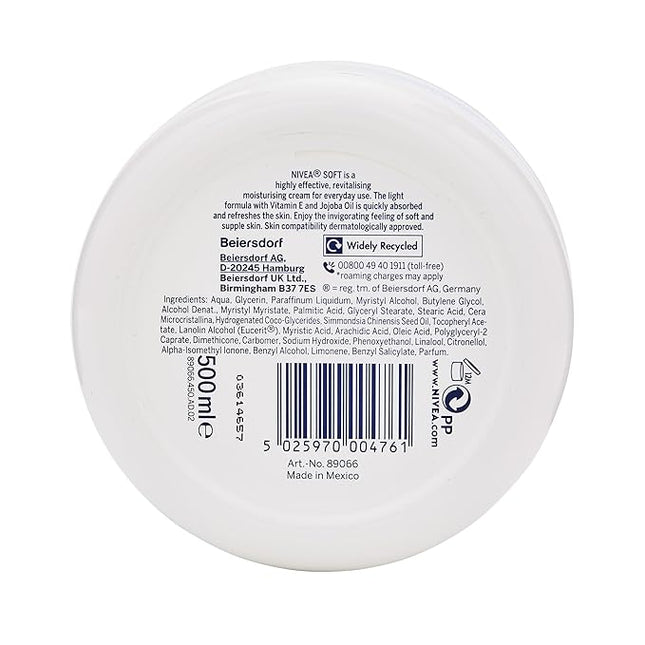 Nivea Soft Light Moisturising Cream | 300ml/10.14 Fl Oz (Pack of 1)