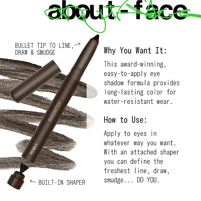about-face Shadowstick – Long-Wear Cream Eyeshadow Stick – Matte & Pearly Finishes – Vegan, Cruelty-Free, Clean Beauty – 0.049 oz (Dream Syndicate)