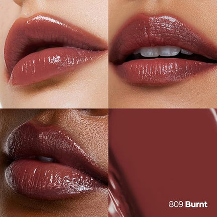 Laka Devil Lip, 3.7g/0.13oz, Vivid color Lipstick, Long-Lasting Bold Stian, Hydrating & Melting Glow with Non-Creasing, K-Beauty (#809 Burnt)