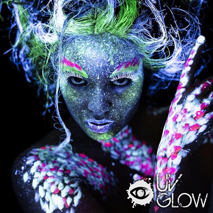Blacklight Face and Body Paint 0.34oz - Neon Fluorescent (0.34 Fl Oz (Pack of 7))