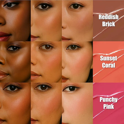 TOUCH IN SOL In My Heart Stick Blush (#Punch Pink) - Pink Cream Blush Stick for Korean Makeup, Lip & Cheek Multi-Use, Blendable Milk Blusher for Dewy Glow, Kbeauty (0.21 Oz)