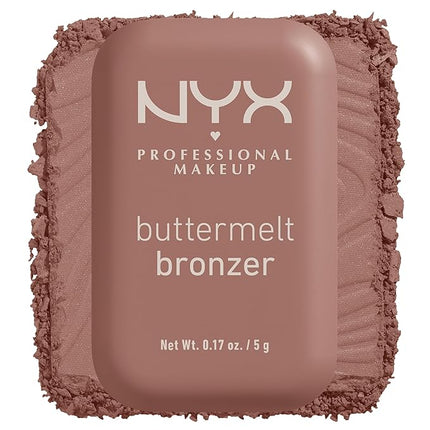NYX PROFESSIONAL MAKEUP Matte Buttermelt Bronzer, Longwear Face Makeup with Up to 12 Hours of Wear, Vegan Formula - All Butta'D Up (Light Medium Neutral)