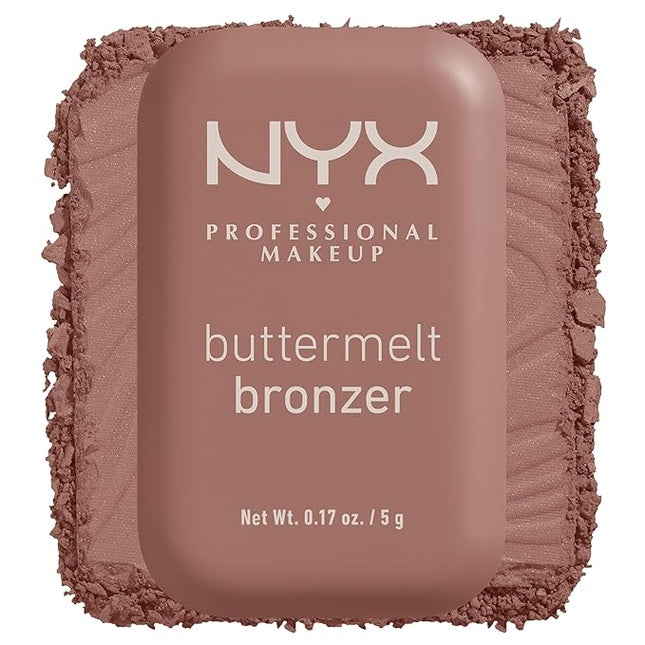 NYX PROFESSIONAL MAKEUP Matte Buttermelt Bronzer, Longwear Face Makeup with Up to 12 Hours of Wear, Vegan Formula - All Butta'D Up (Light Medium Neutral)
