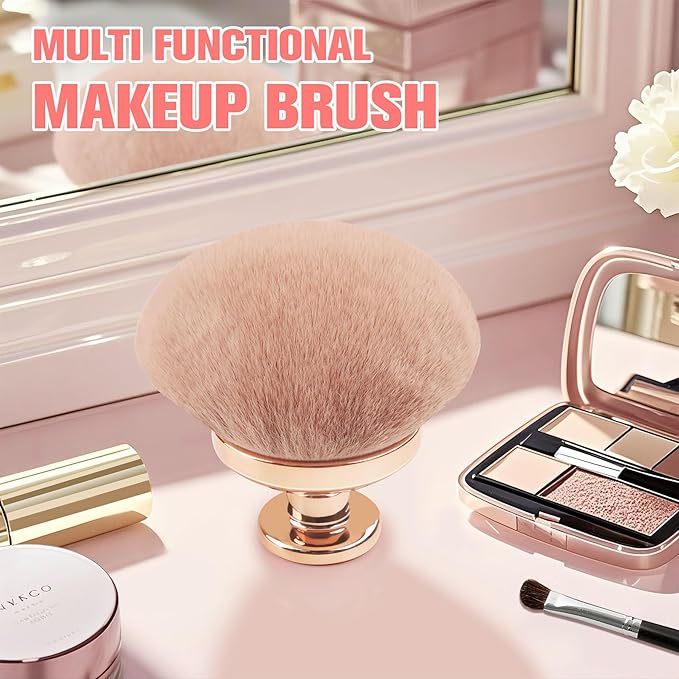 Extra Large Body Makeup Brush For Self Tanner, Leg Makeup &Bronzer Blend,90 mm Wide-headed Kabuki Brush Provides More Even &Pretty Application, Sunscreen Face& Back Makeup Brush, Wet&Dry