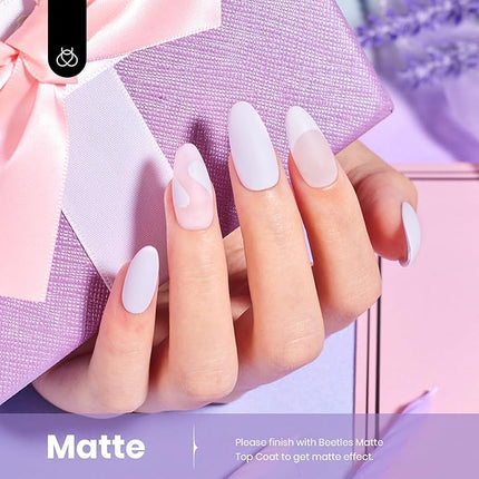 Beetles Pastel Purple Gel Polish - 1Pcs 15ml Lavender Purple Spring Gel Polish High Gloss UV Led Soak Off Nail Polish Nail Art Manicure Salon Periwinkle Color Nails