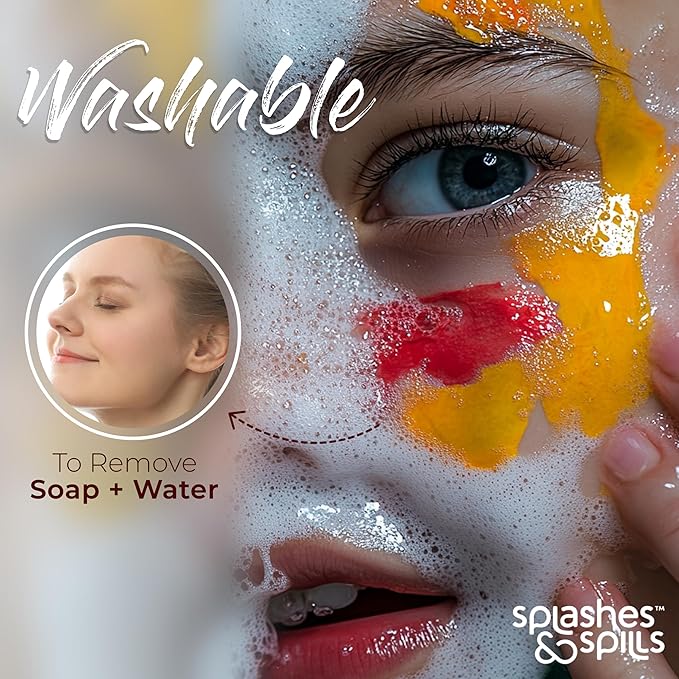 Splashes & Spills UV Face and Body Paint Sticks - UV Body Paint, UV Face Paint for Costume, Cosplay, Theater, Club - Glows Under UV Light - Black Light Paint For All Skin Types (6 Colors)