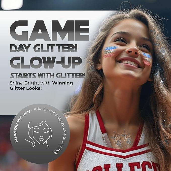 Face, Body & Hair Glitter Gel – Halloween Glitter for Kids and Women – 3 Oz Cosmetic-Grade Gel w/Moon & Stars for Festivals & Halloween Party, Easy Apply & Wash Off - Rose/Gold 2Pack