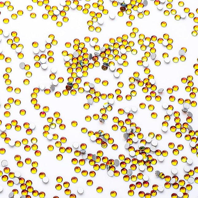 1440Pcs Blaze Crystal Rhinestones,Glass Flatback Rhinestones Gemstones Mini for Nail Face Makeup Art Crafts Clothes Decoration -(SS4,1.6mm,Blaze)