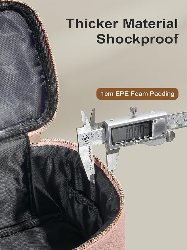 Cosmetic Bag,ROWNYEON Makeup Bag,Portable Makeup Train Case,Travel Toiletry Bag Case Organizer for Women,Pink