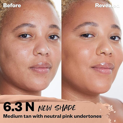 Kosas Revealer Concealer - Medium Coverage Makeup with Hyaluronic Acid, Conceals Dark Circles Under Eyes, Dark Spots and Blemishes + Brightens, Hydrates, Long-Lasting & Vegan, (Tone 6.3 N)