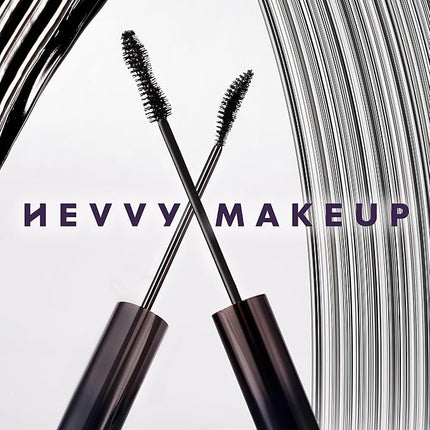 HEVVYMAKEUP Define Eyes Mascara Black Volume & Curl - Volumizing, Curling, Defining - Bold & Lifted Lashes - Feathery Soft, No Smudging, No Clumping - Korean Eye Makeup, 0.30 fl.oz.
