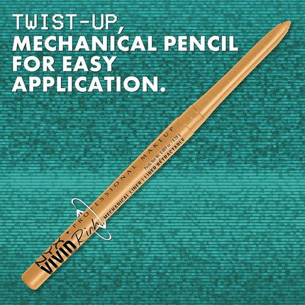 NYX PROFESSIONAL MAKEUP Mechanical Eye Pencil, Vivid Rich Mechanical, Creamy Retractable Eyeliner - Tigers Prize, Cork Orange Eyeliner