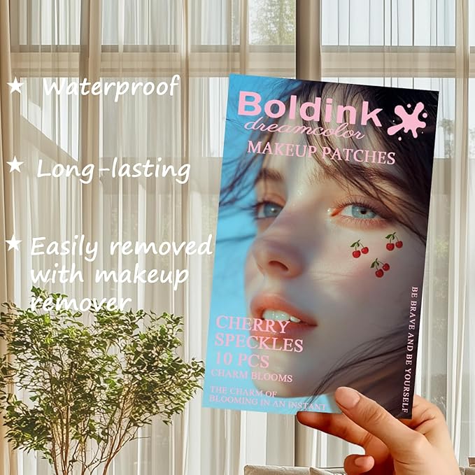 10pcs Cherry Face Makeup Patches, Temporary Facial Cherry Patches For Women, Waterproof, Adult