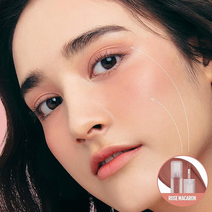 Kaja Multi-purpose Liquid Eyeshadow & Blush - Whipped Dream | with Cotton Seed Oil, 4 Shades, Buildable, Blendable, Airy Semi-matte Finish, 03 Rose Macaron, 0.17 Oz