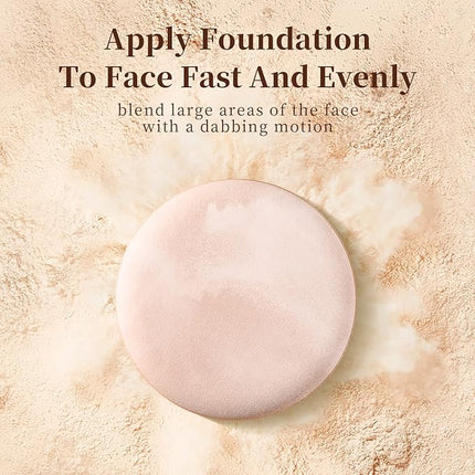 MOHOPE 8Pcs Air Cushion Makeup Puffs for Foundation with Portable Box, No Latex Blending Sponge for Liquid, Cream, Foundation and Powder, Teardrop Powder Puff, Grass