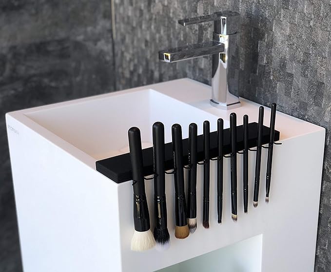 Makeup Brush Drying Rack - The Brush Bar - Makeup Brush Organizer - Portable Makeup Brush Holder - Makeup Brush Holders for Vanity - Space-Saving Makeup Brush Holder Organizer - Dries Brushes Quickly