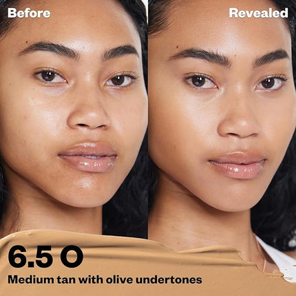 Kosas Revealer Concealer - Medium Coverage Makeup with Hyaluronic Acid, Conceals Dark Circles Under Eyes, Dark Spots and Blemishes + Brightens, Hydrates, Long-Lasting & Vegan, (Tone 6.5 O)