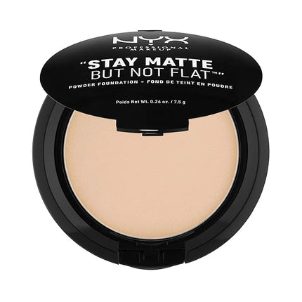 NYX PROFESSIONAL MAKEUP Stay Matte But Not Flat Powder Foundation, Natural