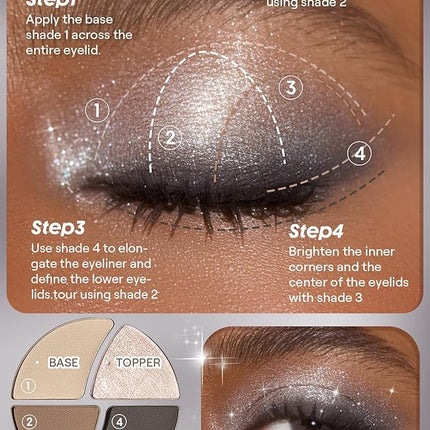 SHEGLAM Daydreamer Mini Palette 4 Colors Eyeshadow Palette - Cloudy Sundae