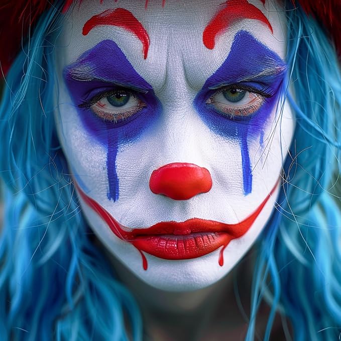 BOBISUKA Red White Blue Face Paint Stick Kit, Eye Black Sticks for Football Baseball Softball Lacrosse American-Flag, Body Paints Makeup Kit for Halloween Cosplay Special Effects Costume SFX