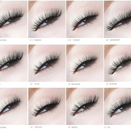 KARA BEAUTY Style L3 Hellalashes 8D Faux Mink Lashes Lightweight Synthetic Fiber in 8 Dimensional Layers EASTLO - Voluminous Dramatic Glam, 1 Pair