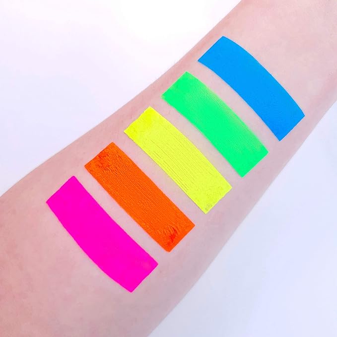 Blacklight Face and Body Paint 0.34oz - Neon Fluorescent (0.34 Fl Oz (Pack of 5))