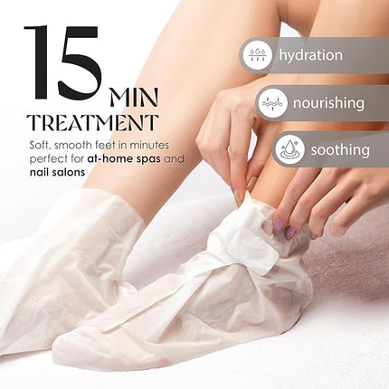 Innerest Original Derma Beauty Foot Mask 12 Pairs Detoxifying Charcoal Moisturizing Foot Mask Body Exfoliator Foot Masks Callus Remover Foot Bath Pedicure Supplies for Beauty & Personal Care