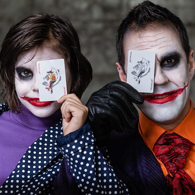 Black & Red & White Face Body Paint Stick, White Foundation Makeup, Football Baseball Eye Black Stick, Professional Halloween Face Makeup Kit for Zombie Clown Vampire Skeleton Joker Costume