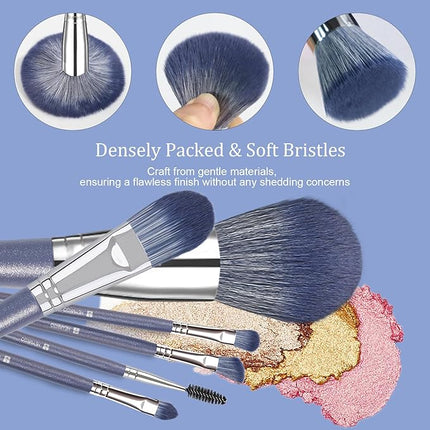 Makeup Brushes, HEYMKGO 16Pcs Makeup Brush Set Professional Synthetic Foundation Blending Blush Face Brushes, Eye Shadows Concealers Powder Brush Kit for Makeup