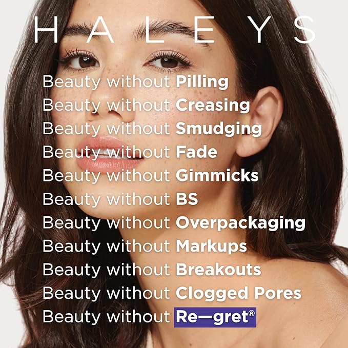 HALEYS Makeup Brush Set 5 pcs: Soft, Streak-free, Perfect Blending, Buff, Blurs and Smooth, Premium Luxury Vegan Bristles, For Liquid, Cream or Powder, Vegan, Cruelty-free, Sustainable Wood