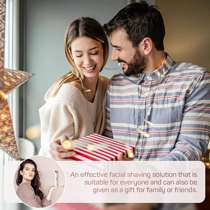 Electric Painless Hair Remover, Facial Hair Removal for Women - as Seen on TV Face Shaver, Hair Removal Device with 2 Replacement Heads