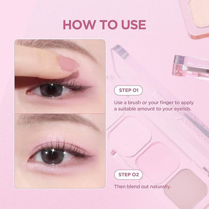 lilybyred Mood It Palette | 4-Shade Korean Eyeshadow Palette, Pre-Matched Personal Tone, Soft Blending, Buildable Coverage, Matte & Shimmer Finish, Daily Wear, Compact Size, 0.10 oz. (04 Attention It)