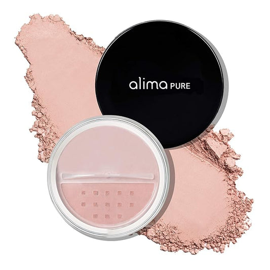 Alima Pure Loose Mineral Blush - Powder Makeup for Cheeks, Satin Matte Finish, Pink, Talc Free, Vegan .15 oz/ 4.5 g